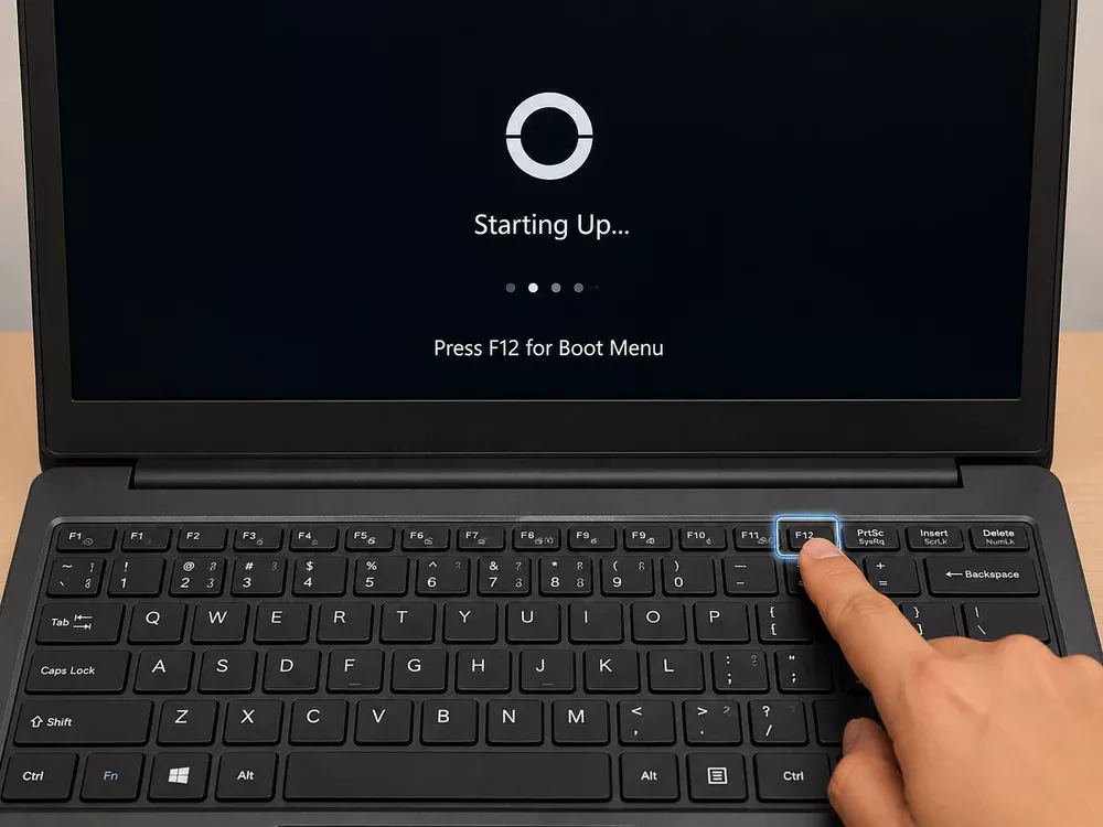 Нажатие клавиши Boot Menu при включении компьютера